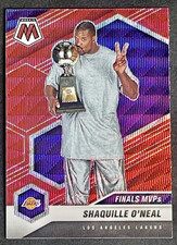 2020-21 Panini Mosaic Shaquille O’Neal Finals MVP Red Wave Prizm #300 Lakers HOF