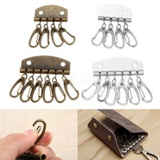 Leather Craft DIY 4/6Teeth Key Holders Keyring Metal Key Row Rivet Hook 1/5Pcs