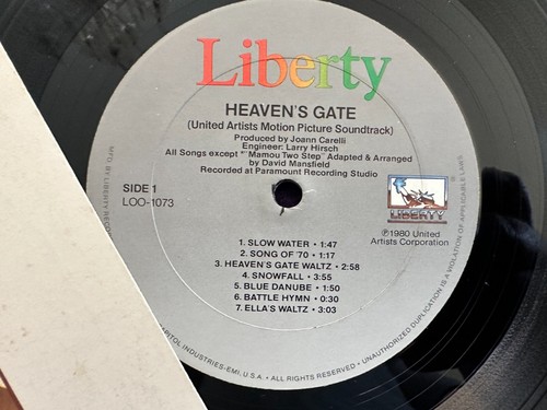 DAVID MANSFIELD Heaven's Gate OST Soundtrack LP '80 LIBERTY Folk Tested EX+ - Picture 3 of 6