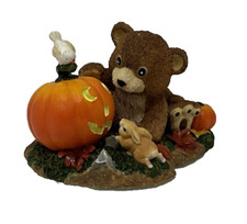 Teddy Bear Halloween Pumpkin Bear Figurine
