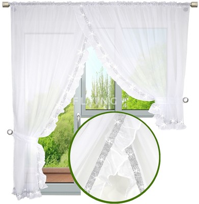 Rollos Gardinen Vorhange Fertiggardine Gardine Gardinen Fenstergardine Balkon Balkontur Strasssteine Band Kabtel Mk