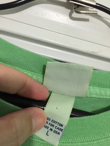 T-shirt Oarsman 913 Juneau Alaska alce verde lime tinta a pigmenti taglia L maglietta grande - Foto 5 di 10