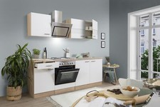 Cuisine Équipée Kitchenette En Chêne Blanc Merle 210 CM Respekta