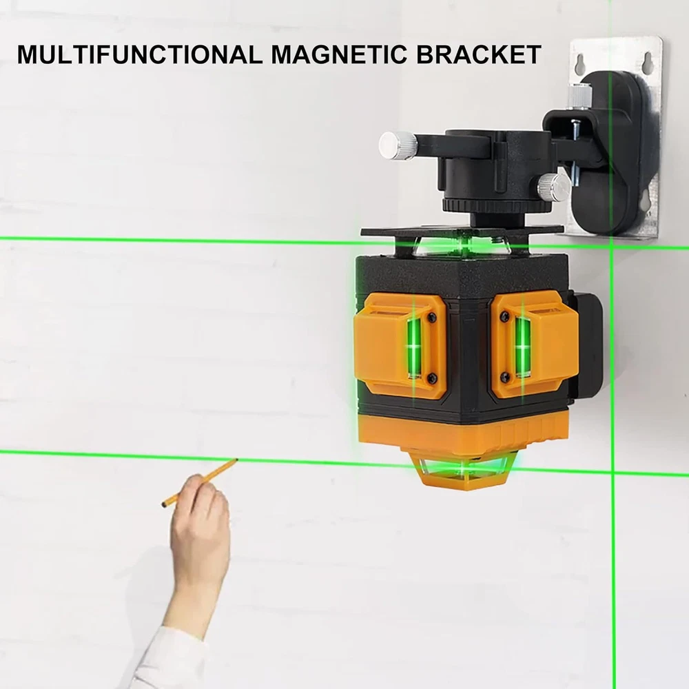 Self-Leveling 4x360° Green Laser Level with Cross Line for 100ft DIY Projects