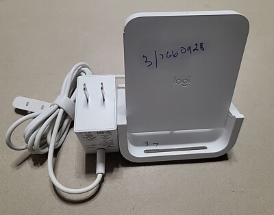LOGI Powered Wireless Charging Stand With AC Adapter In White