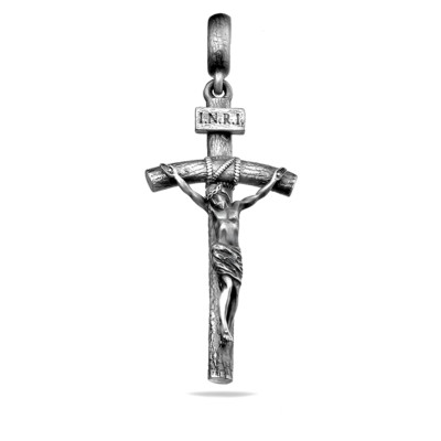Jesus Christ Cross Sterling Silver 925 INRI Crucifix Religious Handmade ...