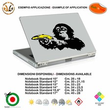 Bansky Style Monkey Notebook Sticker Kill Monkey PVC Black Yellow