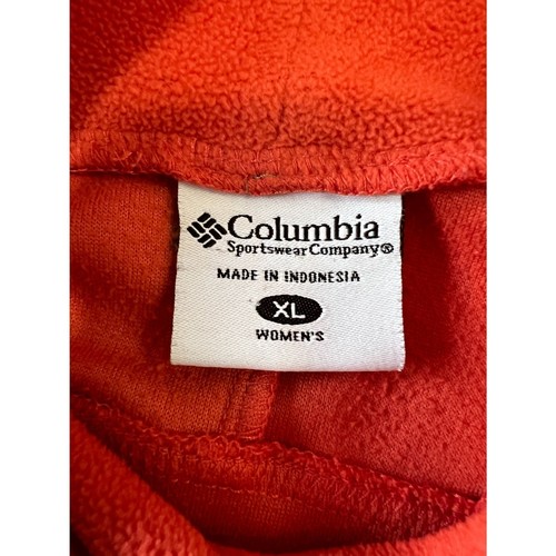 Columbia Women's Mock Neck Orange Lightweight Fleece Top Base Layer Size XL - Picture 4 of 8