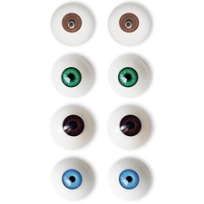 Realistic Plastic Halloween Eyeball 4 Pairs Half Round Acrylic Eyeball Doll M...