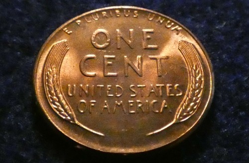 1957-P Lincoln Wheat Cent With Multi Die Cracks/Breaks Uncirculated BU No-621 - Picture 4 of 12