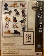 Dimensions Crafts Dog Sampler, Counted Cross Stitch Kit