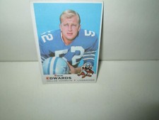 DAVE EDWARDS 1969 FOOTBALL CARD Topps #210 Rookie Rc DALLAS COWBOYS LB Exc. rookie card picture