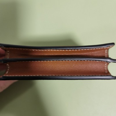 business card holder in triomphe canvas and lambskin