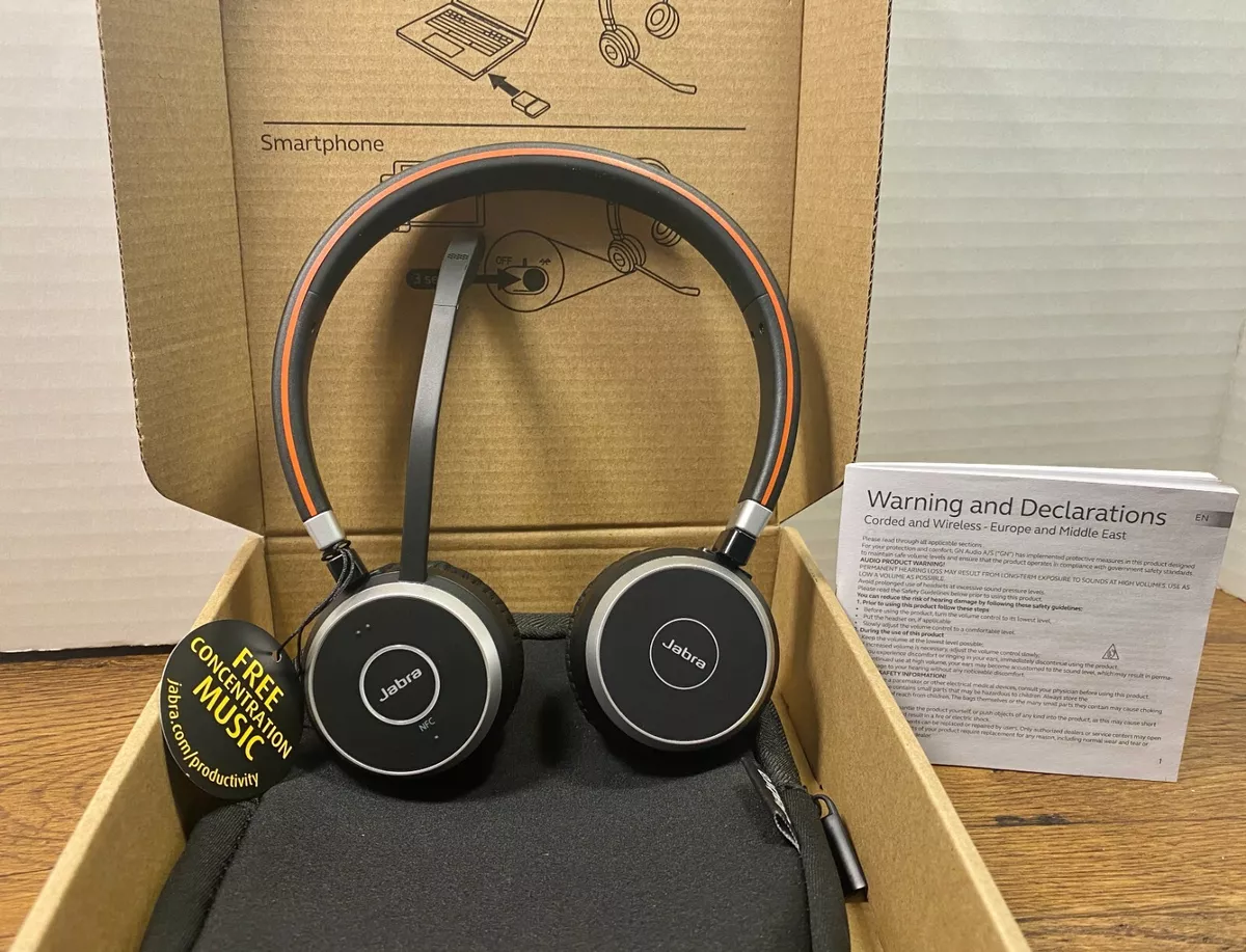 Jabra® Evolve 65 MS Stereo Wireless Noise Cancel Mic Headset 6599-823-309 |  O.B.