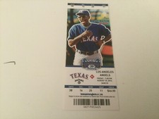 TEXAS RANGERS 2014 TICKET STUB 8/15/14 VS ANGELS~MLB DEBUT Jon Edwards