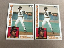 1984 Topps Baseball Card #209 Manny Sarmiento Pittsburgh Pirates NMMt Free Ship!
