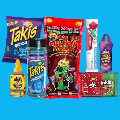 TikTok BigTex Alamo Chamoy Pickle Kit With Big Size 13 Oz  Blu Takis Powder