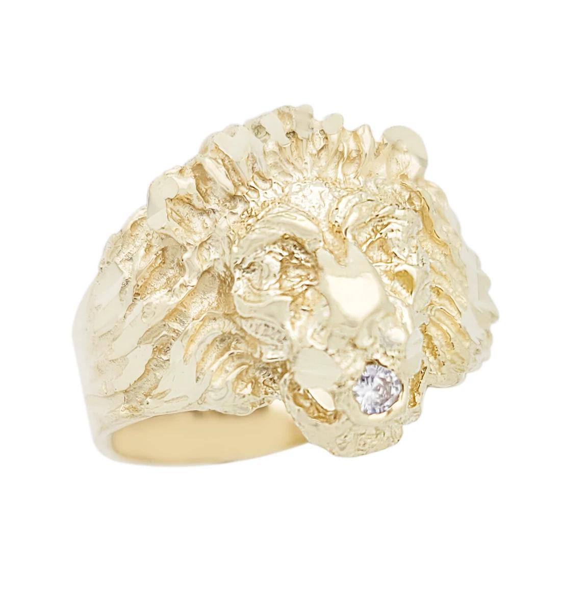 10k gold lion head ring deals