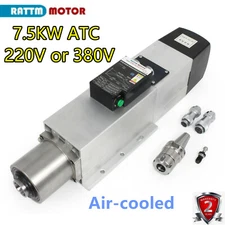7.5KW 220/380V BT30 ATC Air Cooling Spindle Motor Tool Changer 24000RPM 4Bearing