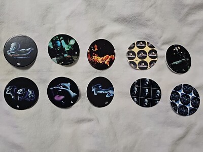 Vintage 1995 Lot of 10 Pogs CASPER from 1994 film Pogs Milk Caps ~ Mint 
