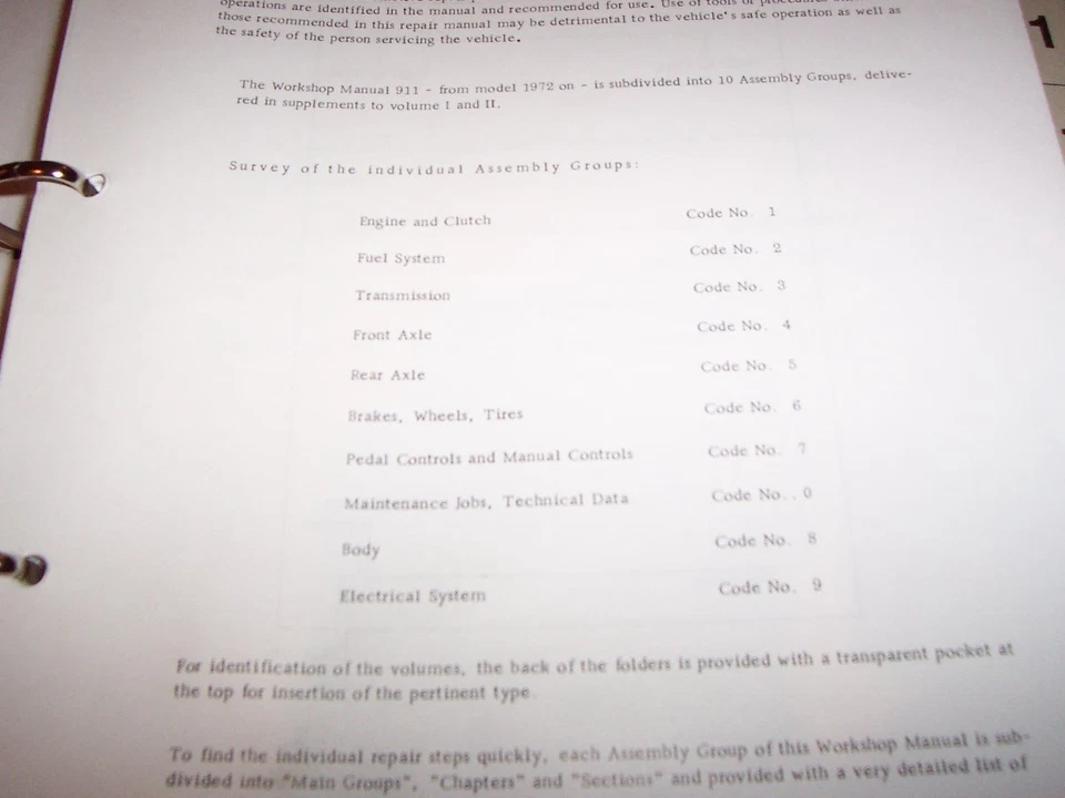 Porsche 911 1983 taller taller taller taller reparación manual 911SC SC 3,0 L descapotable Foto 3 de 4