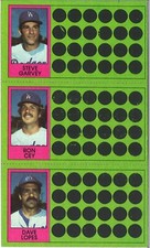 1981 Topps baseball Uncut Los Ange Dodgers Steve Garvey Cey Davey Lopes panel
