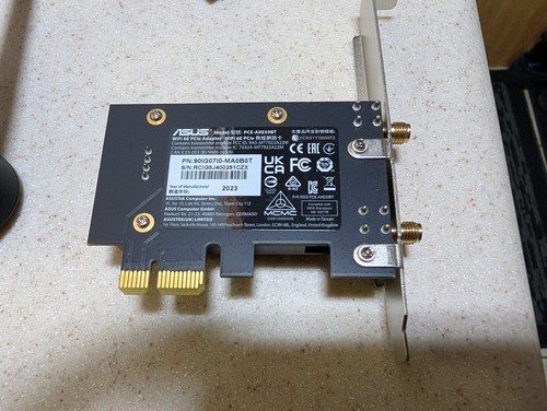 ASUS PCEAXE59BT WiFi6 6E AX5400 PCIe Adapter w/2 External Antennas Bluetooth 5.2 - Afbeelding 3 van 8