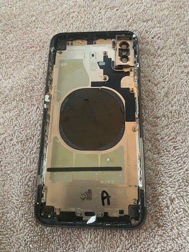 OEM Genuine XS Max back rear housing glass chasis grey (A) - Photo 3 sur 5
