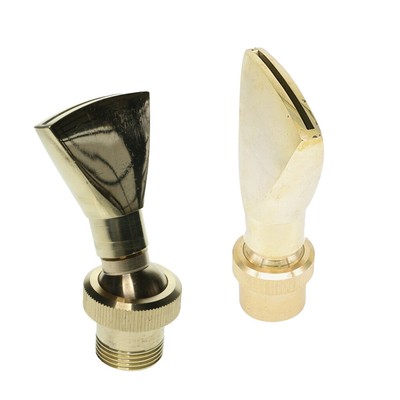 2Pcs Messing Fan Form Brunnen Düse Spring Sprinkler Sprühkopf Teich