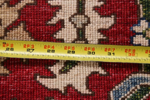 RED Geometric Traditional Oriental Area Rug Hand-knotted Wool 10x14 Large Carpet - Picture 12 of 12