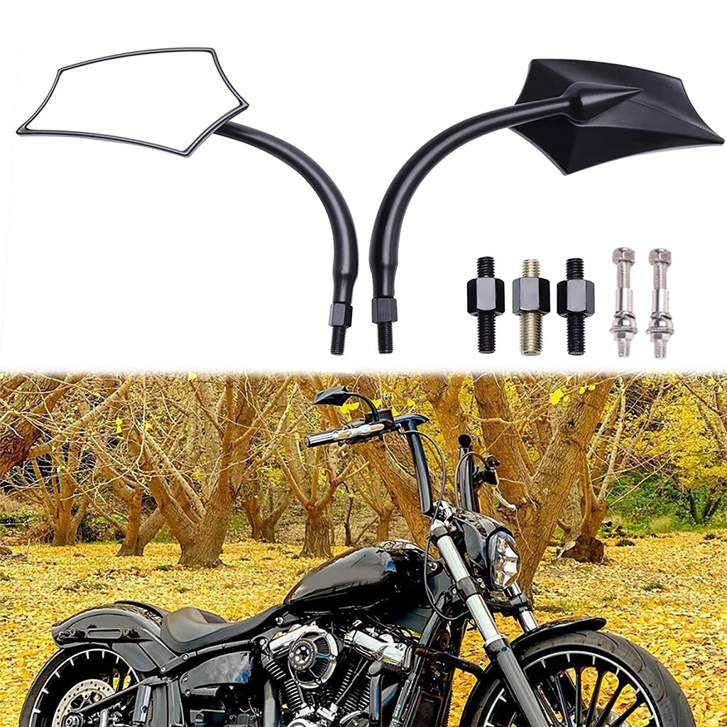 Black Motorcycle Mirrors For Harley Softail Soprtster XL883