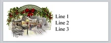 30 Personalized Address Labels Merry Christmas (BX 999)