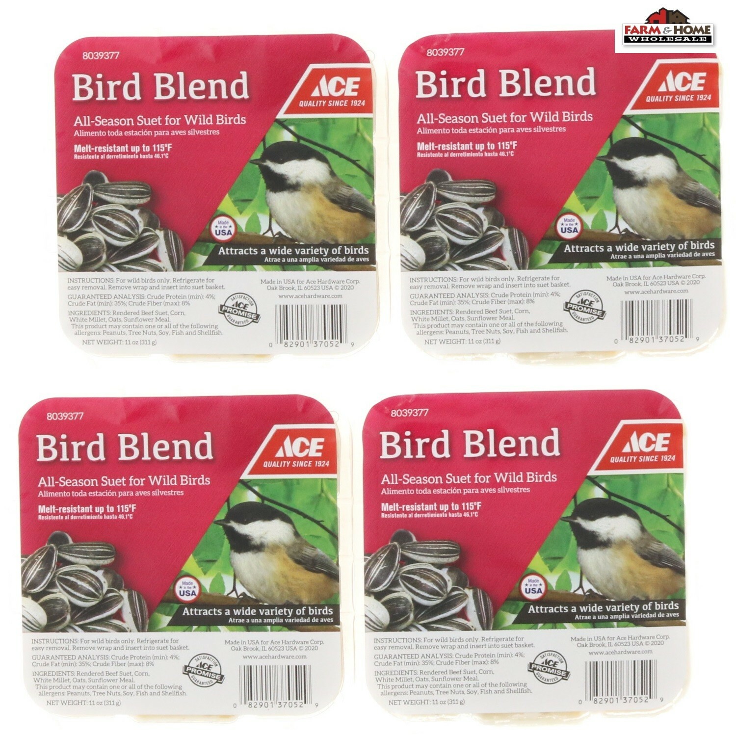 Bird Seed Cake & Suet Cage Bird Feeder AllSeason Suet ACE USA for sale