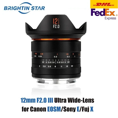 Brightin Star 12mm F2.0 III Ultra Wide-Angle Lens Large Aperture APS-C MF f DSLR
