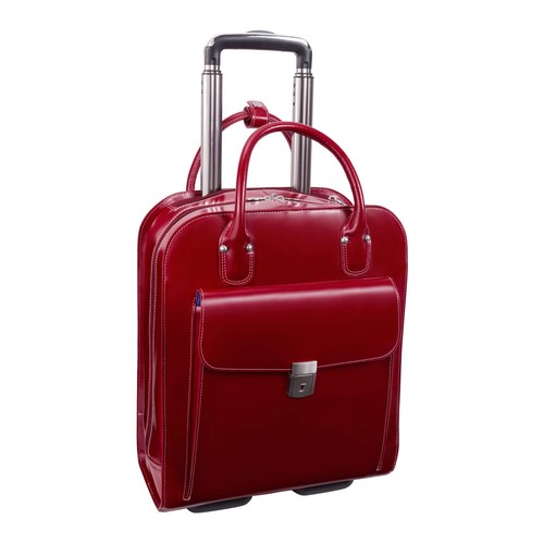 McKlein USA Uptown 15.4" Leather Vertical Wheeled Ladies' Laptop Briefcase - Picture 14 of 15