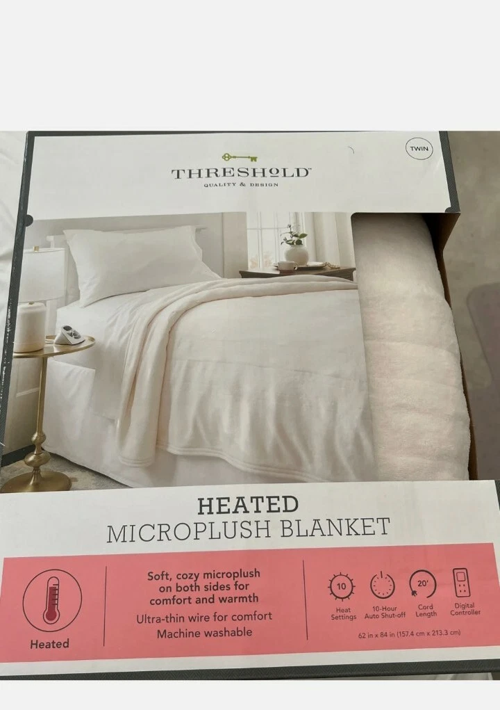 Threshold Electric Heated Microplush Bed Blanket Twin 10Heats-Digital  Controller | eBay