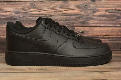 Nike Air Force 1 Low 07 Triple Black Running Shoes 315122 001 Mens Size 10.5 | eBay