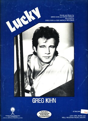 GREG KIHN LUCKY SHEET MUSIC PIANO/VOCAL/GUITAR/CHORDS EXTREMELY RARE 1985 NEW