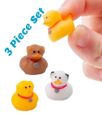 3pc Micro Rubber Duckies Duck - Vinyl Many Styles - Jeep Ducking FAST US Shipper