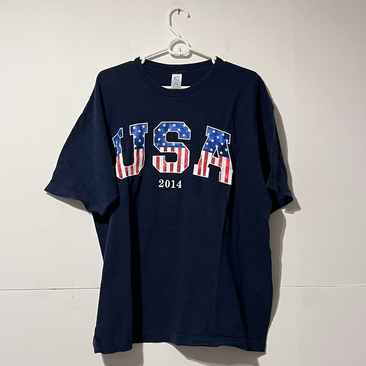Vintage USA Mens T-Shirt Size XL Blue 2014 Patriotic America