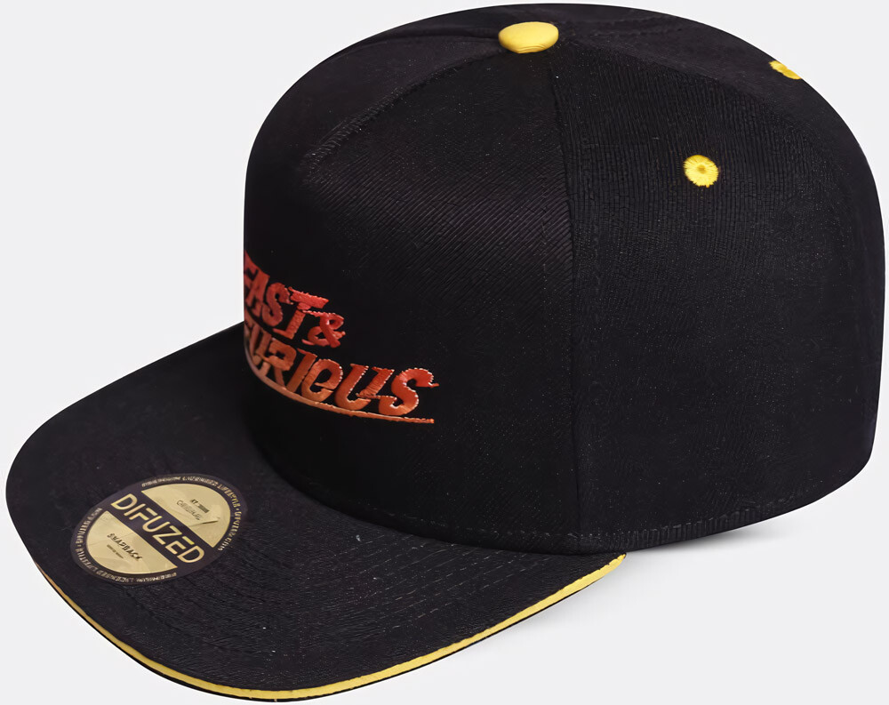 Universal - Fast - Furious - Gradient Logo - Snapback Cap Black