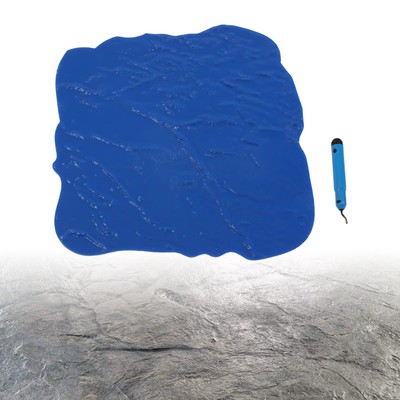 12 x 12'' Concrete Slate Pattern Seamless Concrete Cement Texture Imprint Blue...