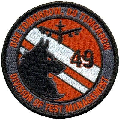 USAF 49th TEST & EVALUATION SQUADRON   B-52   TEST MANAGEMET DIVISION PATCH