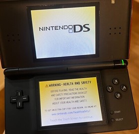 Nintendo DS Lite Console W/Charger USG-001 Crimson Red/Black English