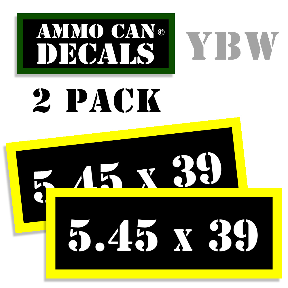 5.45 X 39 Ammo Label Decals Box Stickers decals 2 Pack 3