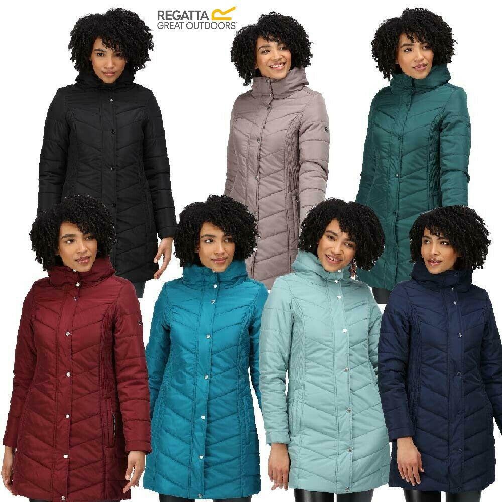 Regatta Parthenia Womens Parka Jacket Insulated Coat Faux Fur Lined