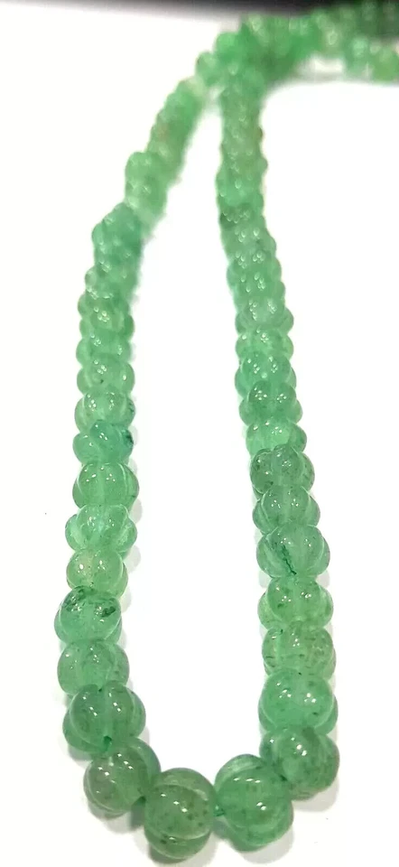 Sandía verde natural suave 5,5-6,5 mm cuentas 8 pulgadas 1 hilo Foto 3 de 4