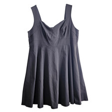 Torrid Mini Dress Sleeveless Gray Fit Flare Size 24 NO BELT Sweetheart Neck