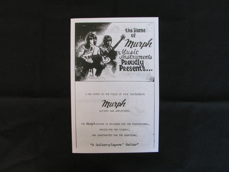 MURPH Guitar Catalog Brochure & Ad Postcard COPY/REPRINT 1960's US BIDDERS ONLY