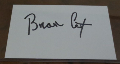Brian Cox signed autographed 3x5 index Logan Roy Succession Emmy Golden Globe